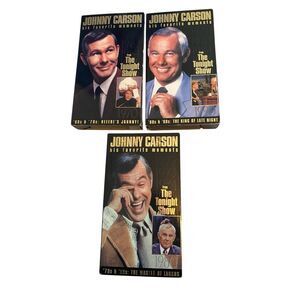 Johnny Carson Favorite Moments VHS Lot 3 Tapes Tonight Show Comedy Vintage TV